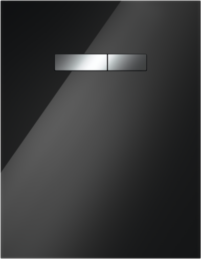TECElux Betätigungsplatte 9650004 Glas schwarz, Tasten chrom glänzend