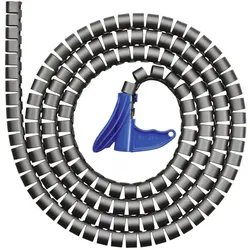 HellermannTyton, Kabelschutz + Kabelführung, Kabelschlauch 27 mm (max) Silb (Kabelschlauch, 2500 cm)