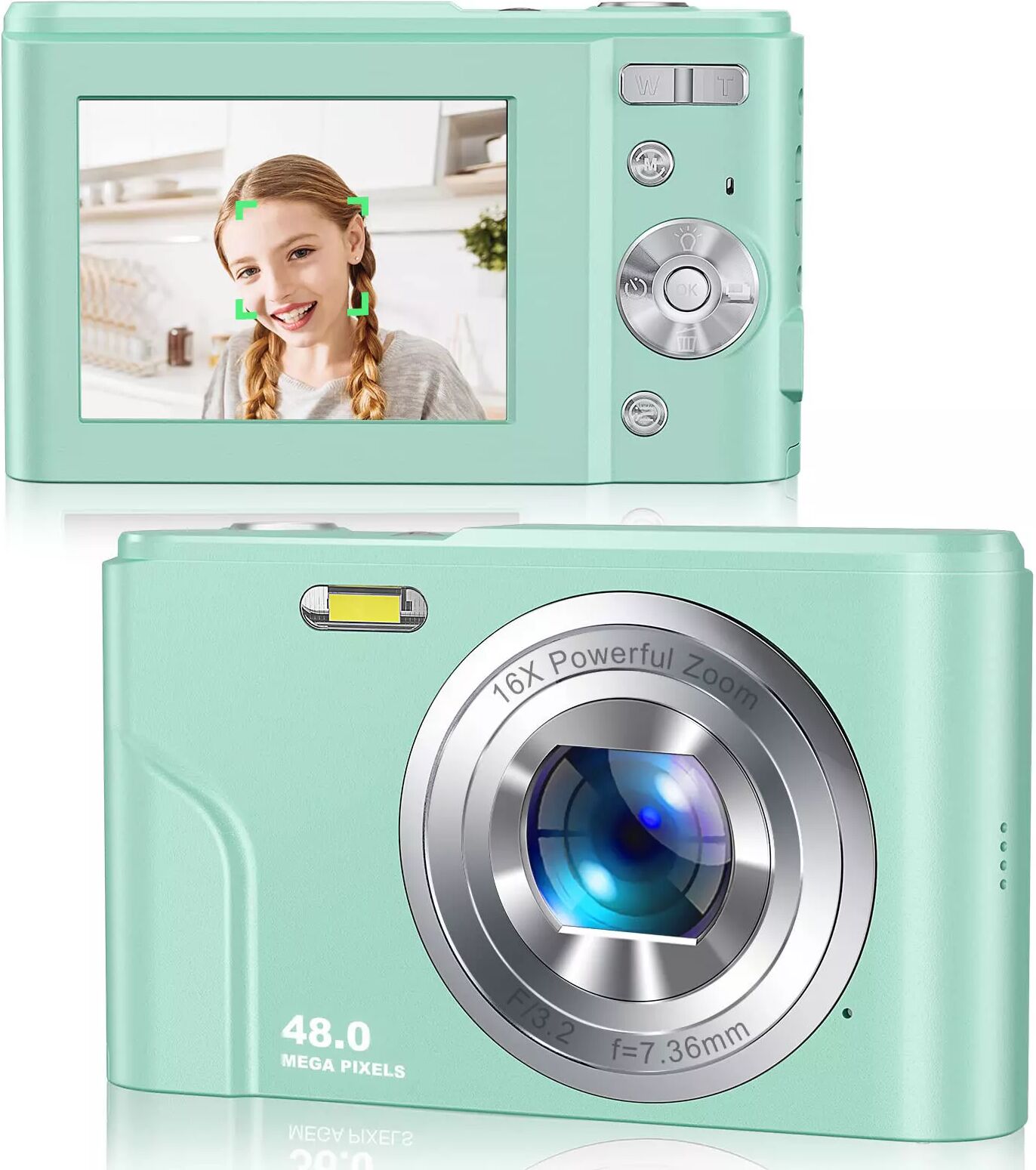 INF Appareil photo numérique 1080P 48 mégapixels Caméra Vlogging avec zoom 16X