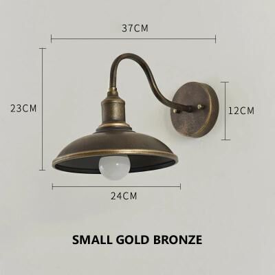 Silver Stone Store Outdoor Vintage Wall Lamp, Retro Industrial Waterproof Fixture, Rust Color Lighting For Courtyard, Balcony, And Doorway bronze 220v Warm Light