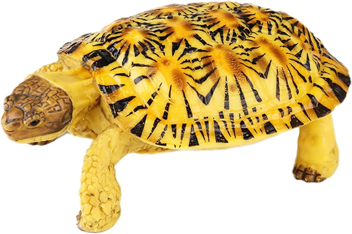 Realistisch schildpad beeldje met gevlekte schelp voor natuur diorama of wetenschappelijk display
