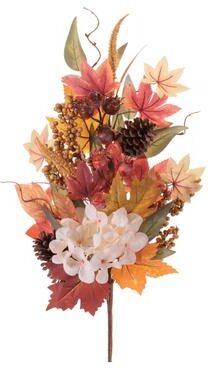 Melrose International Harvest Mixed Hydrangea Spray (Set of 2)