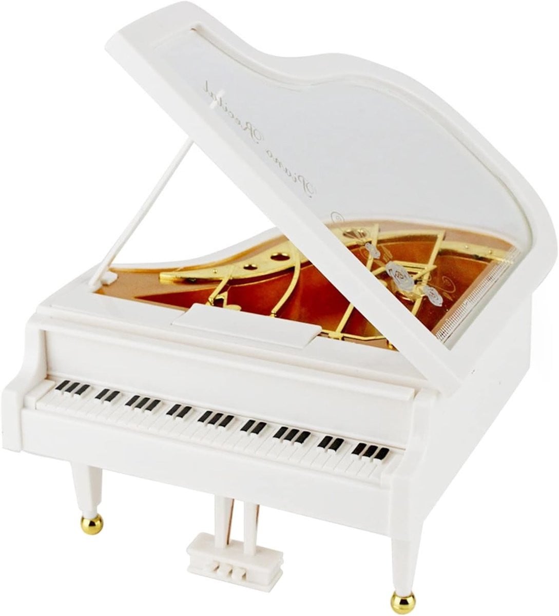 Mini Piano Muziekdoos Wit - Decoratieve Muziekdoos voor Kinderen en Volwassenen