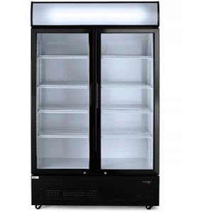 Arktic Getränkekühlschrank 233795, abschließbar, mit Glastür, zweitürig, 8 Ablagen, mit Werbedisplay, 512 Liter, 112 x 190cm
