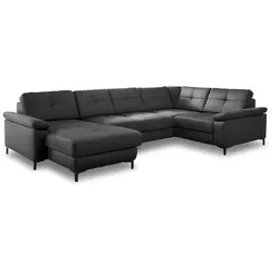 ComfortPlan Wohnlandschaft Girona Mikrofaser Grau Anthrazit