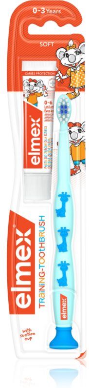 Elmex Caries Protection Kids brosse à dents pour enfants soft + mini dentifrice 1 pcs