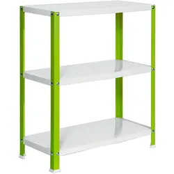 SimonRack Metallregal mit Schrauben für Haus Simonhome3 Regale. Farbe:GRÜN/WEISS900x800x400