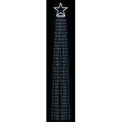 vidaXL Weihnachtsbaum-Beleuchtung 320 LEDs Kaltweiß 375 cm