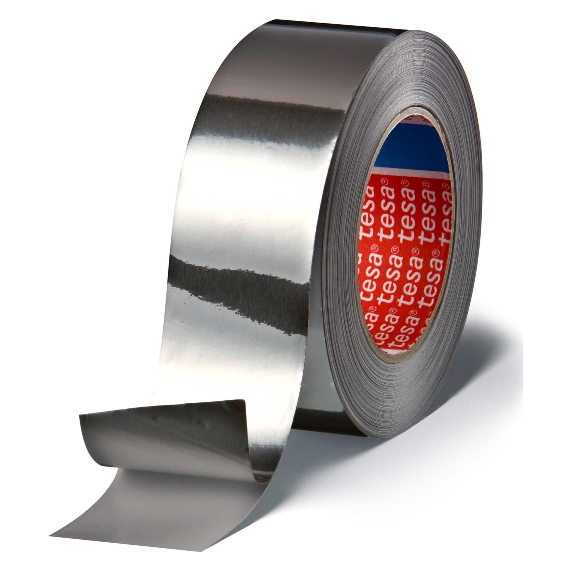 tesa Aluminiumband, selbstklebend, für Reparaturen von metallischen Oberflächen (50 mm) (50525-00000-01)