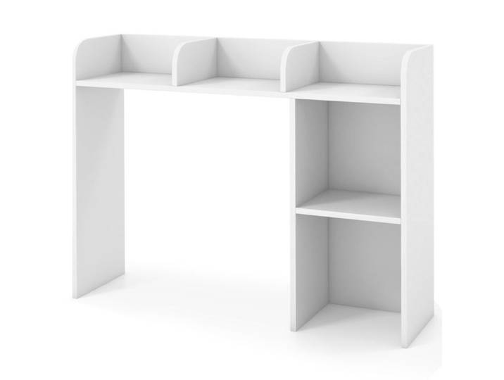Étagère Bibliothèque à 3 Niveaux COSTWAY-pour Écran jusqu'à 27 - 2 Dispositifs Anti-renversement-Compartiments Ouverts-94x25x74 CM
