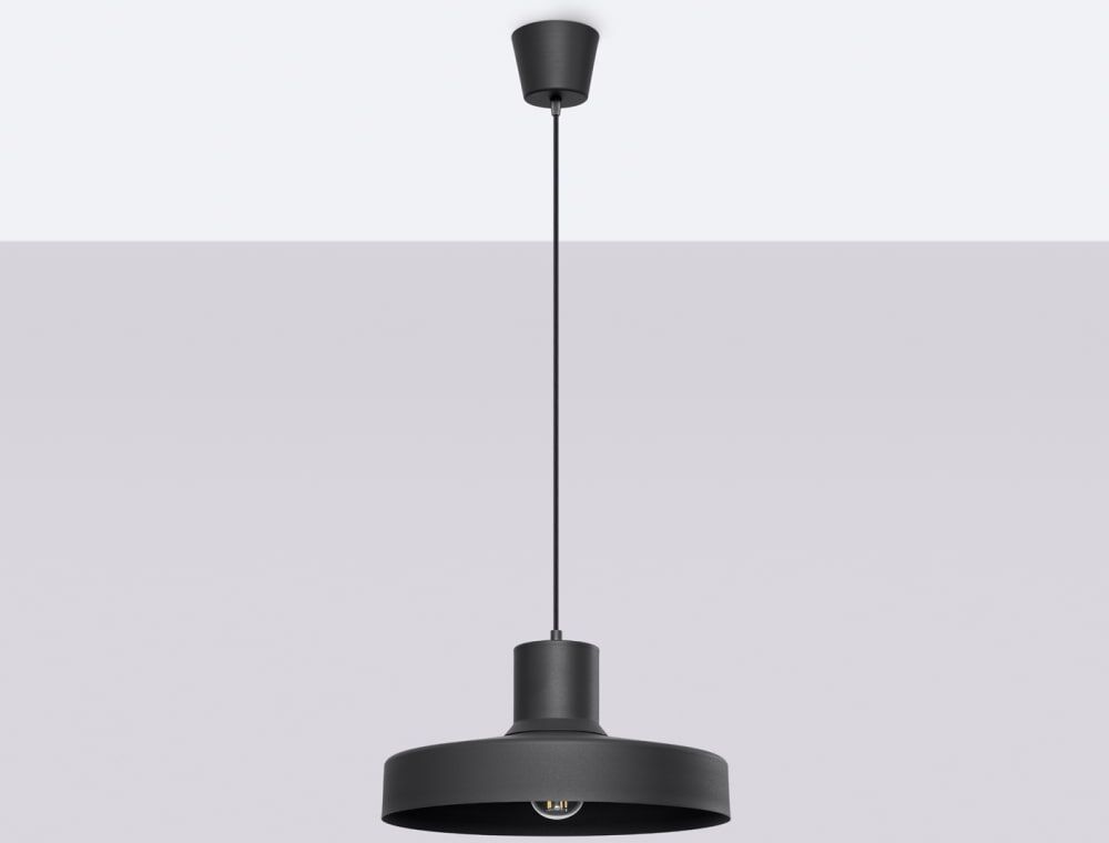 Sollux Lighting Lámpara de techo negro acero
