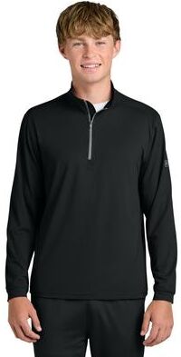 Richardson RA7500Q Vertex 1/4-Zip Pullover T-Shirt in Black size 3XL   Polyester Blend