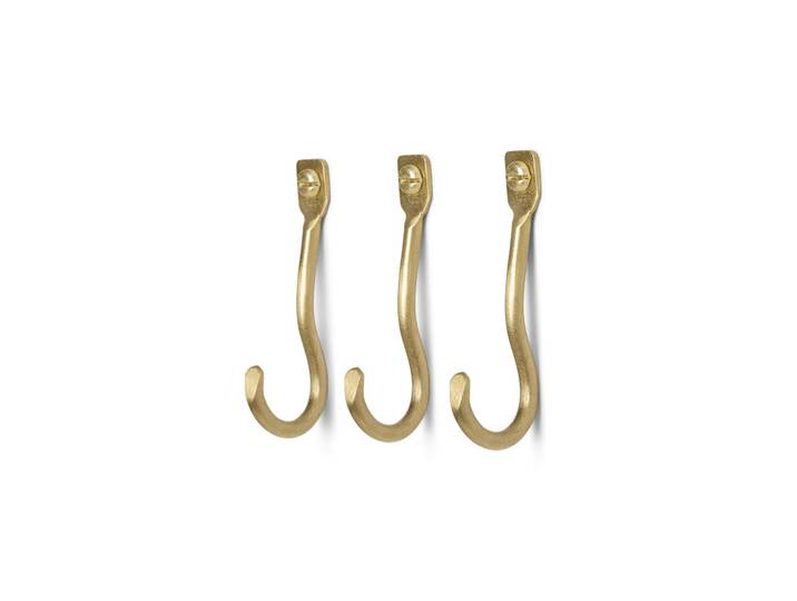 Ferm Living Crochet Curvature Lot de 3 Laiton