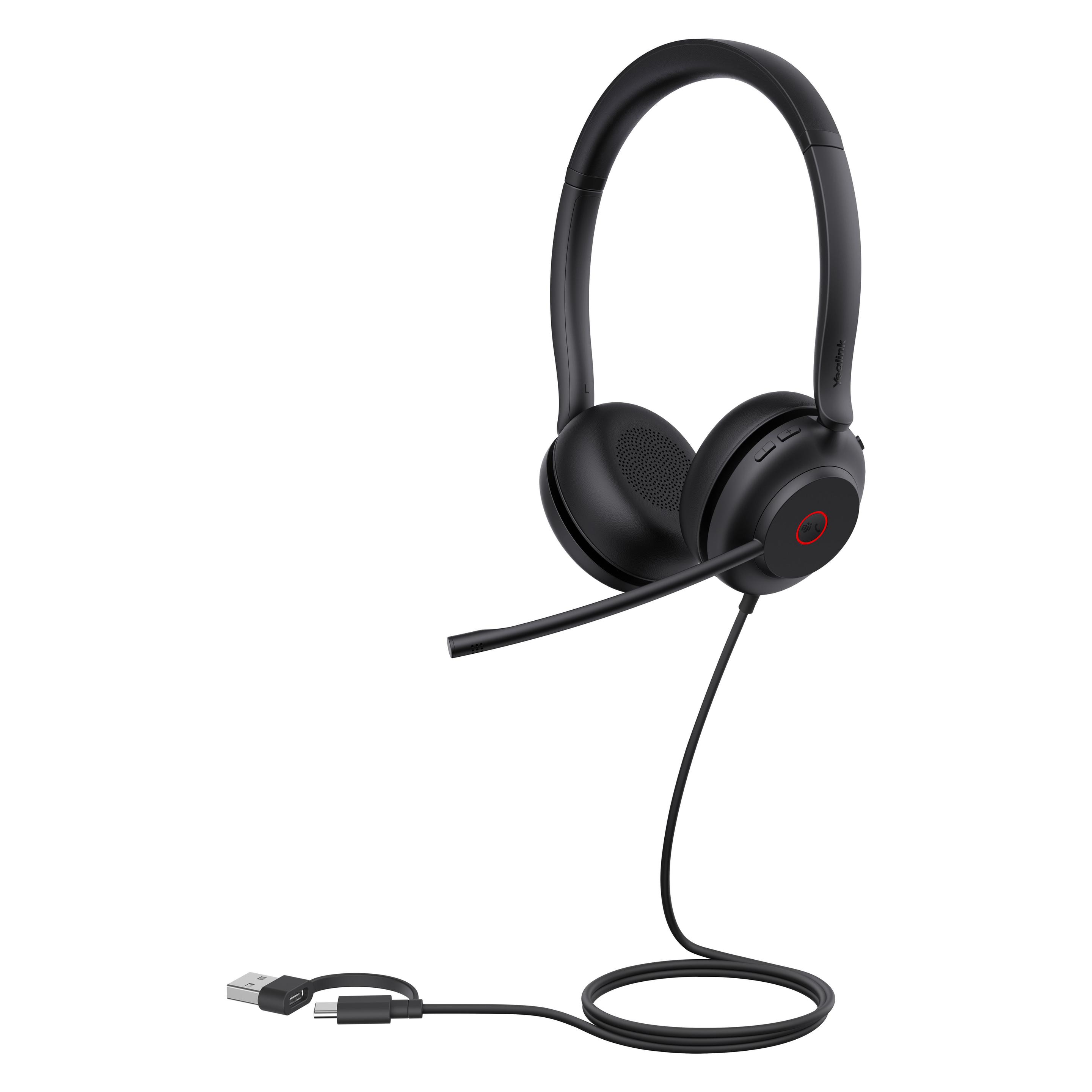 Yealink Headset UH35 Dual Teams USB-C/A (Kabelgebunden, USB-A, Microsoft Teams) (1308163)