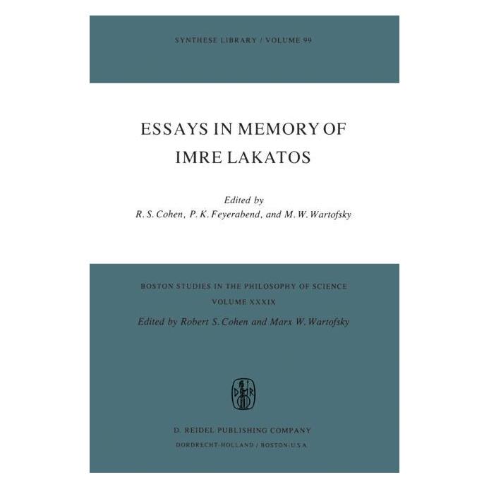 Springer Essays in Memory of Imre Lakatos (Englisch, Softcover, Marx W. Wartofsky, P K. Feyerabend) (61642965)