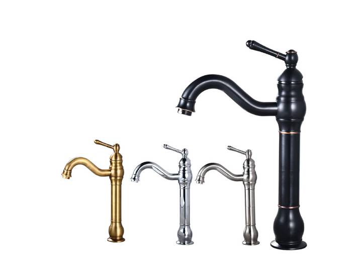 Robinets de lavabo Robinet de salle de bains antique moderne Robinets de cascade Robinet d'eau froide et chaude à trou unique Robinet de lavabo Robinets mélangeurs 855976