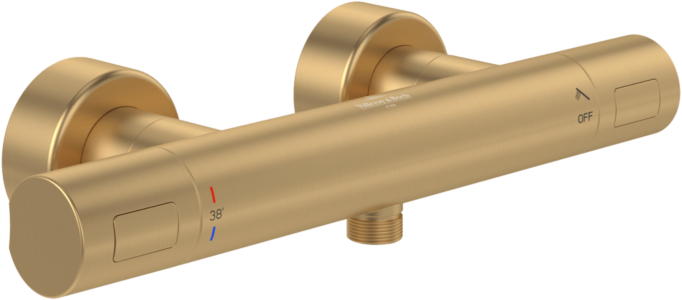 Villeroy und Boch Villeroy & Boch Universal Taps & Fittings Brause-Thermostat TVS00001700076 rund, Wandmontage, brushed gold