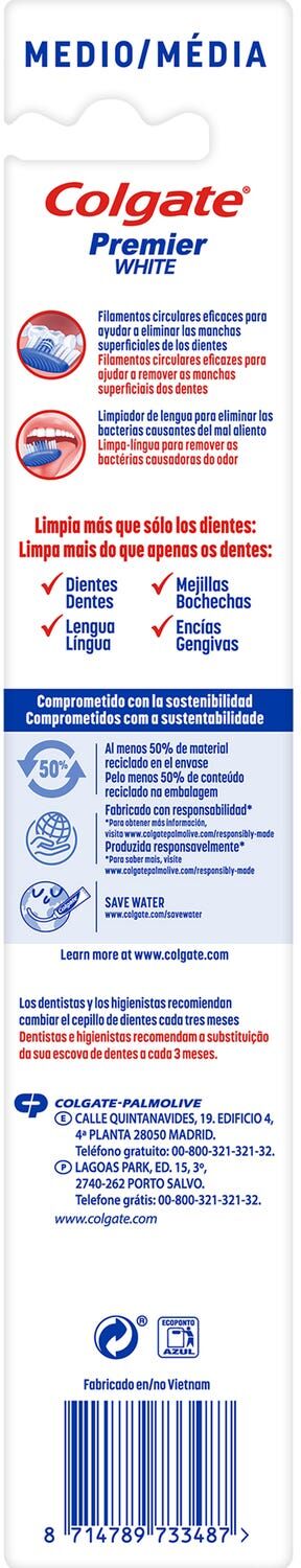 Colgate Cepillo Medio Premier White 1 ud