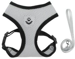 Inspire Essentials SafePaws Escape Proof Cat Harness And Leash Set gray l
