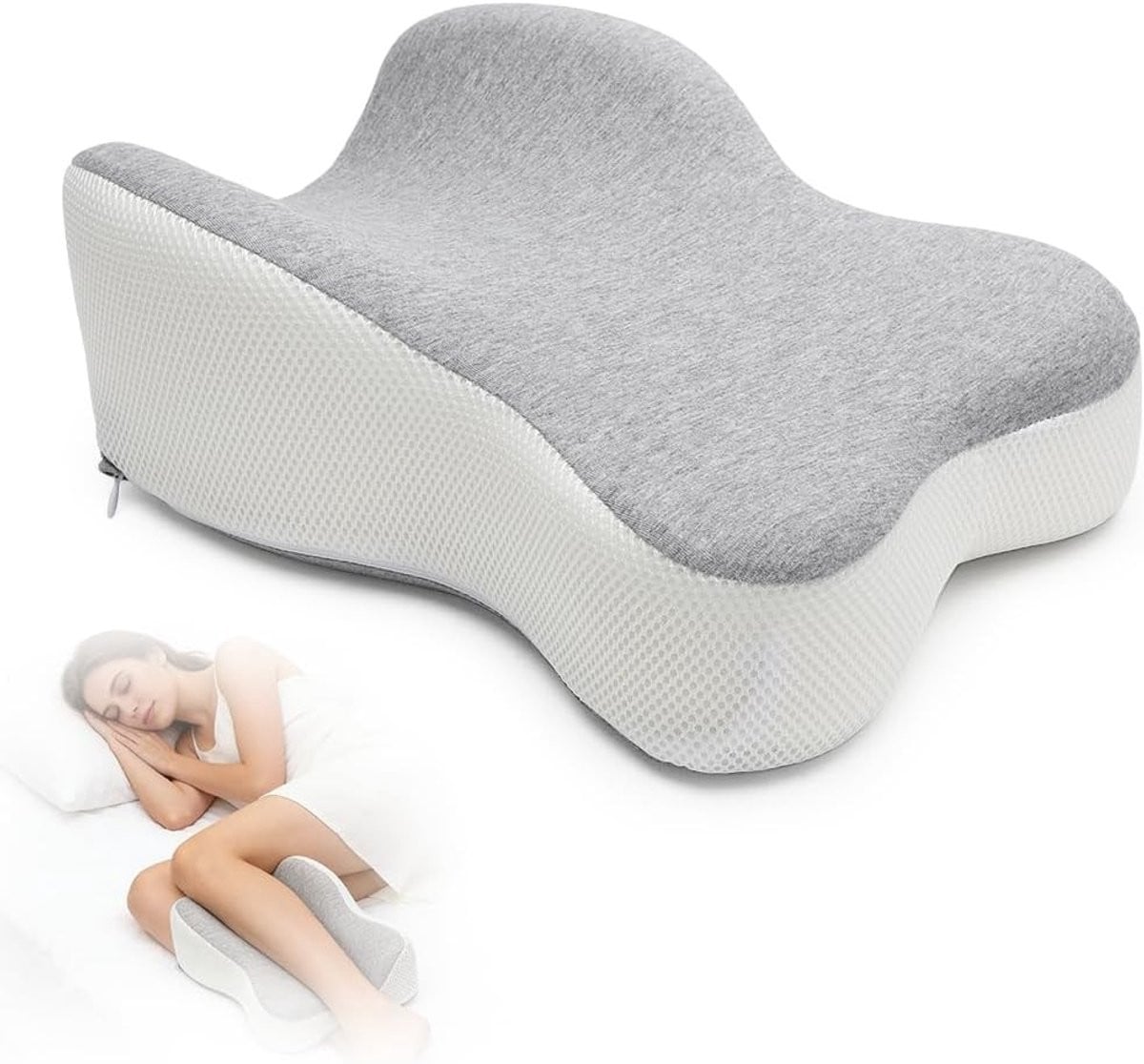 Ergonomisch kniekussen voor zijslapers voor ondersteuning van dijen en knieën en verbetering van de slaaphouding