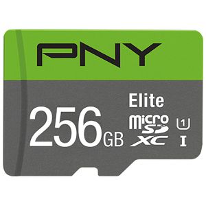 PNY Micro-SD-Karte Elite, 256GB, bis 100 MB/s, UHS-I U1, SDXC