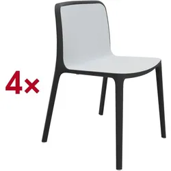 fm Büromöbel 4er-Set Besucherstühle »Cento« grau, 52.6x46.1 cm
