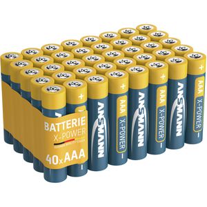 Ansmann Batterien X-Power, Alkaline, 1,5V, 7 Jahre lagerfähig, AAA / Micro / LR3, 40 Stück