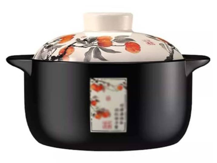 BLUEZY Keramiktopf Mit Deckel Ton Auflaufform Keramik Heißer Topf, Eintopfküche Küche, Hitzebeständige Stockpot Für Zuhause, Zum Abendessen Und Party 6.5L