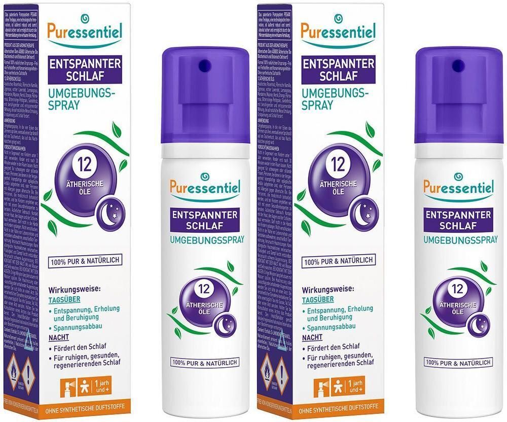 Puressentiel entspannter Schlaf Umgebungsspray 2x 2x75 ml Spray