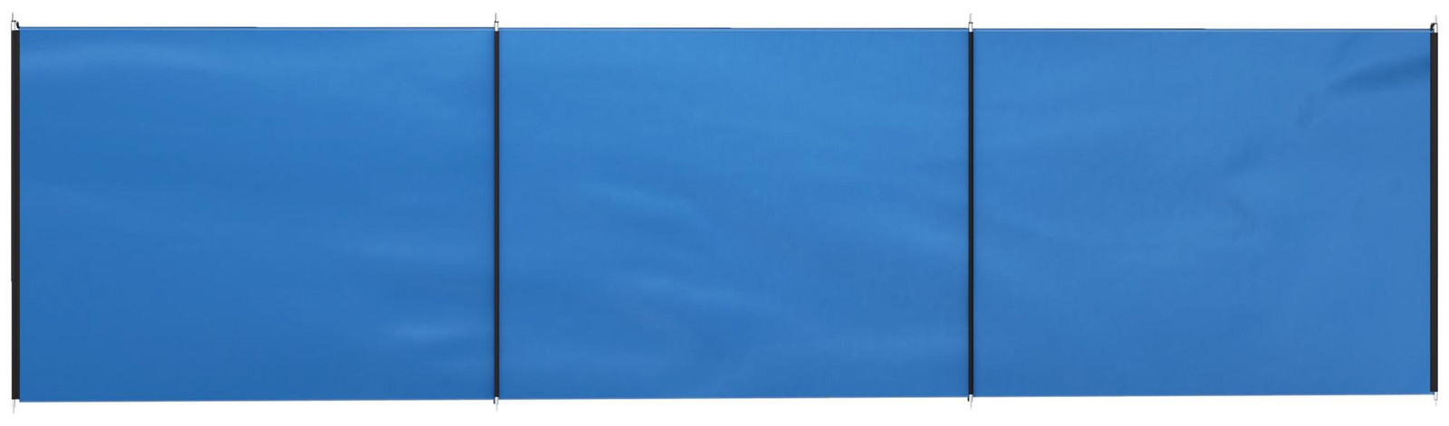 Outsunny windscherm voor camping met 4 stalen stangen en draagtas, blauw