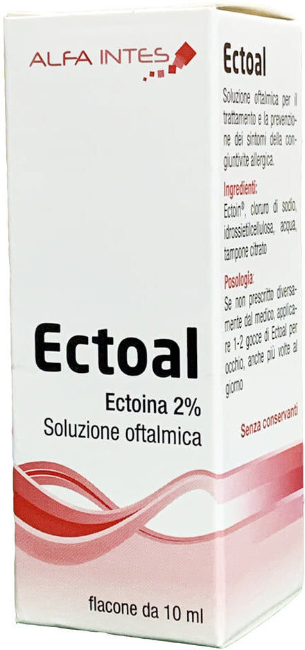 Alfa Intes Ectoal Collirio per Allergia agli Occhi Ectoina 2% Senza Conservanti 10ml