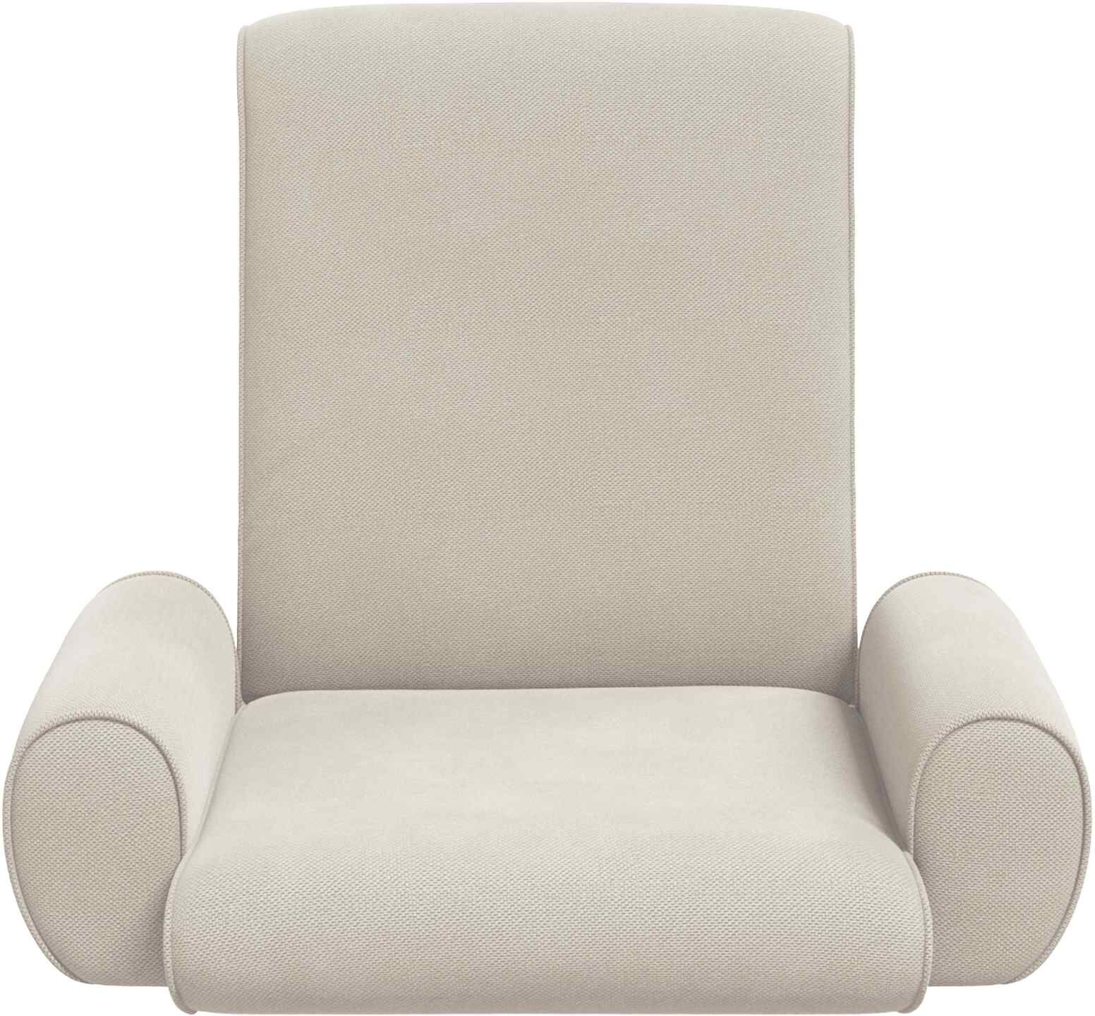 vidaXL Fauteuil de sol ajustable Avoine Velours grainé