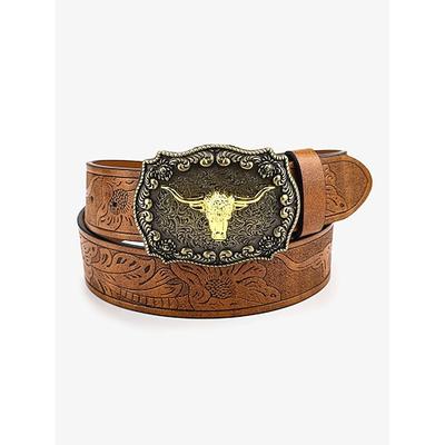 Herren Braun Veganes Leder Vintage Western-Cowboy