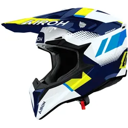 Airoh Off Road Helm Wraaap Vision Yellow/Blue Gloss M