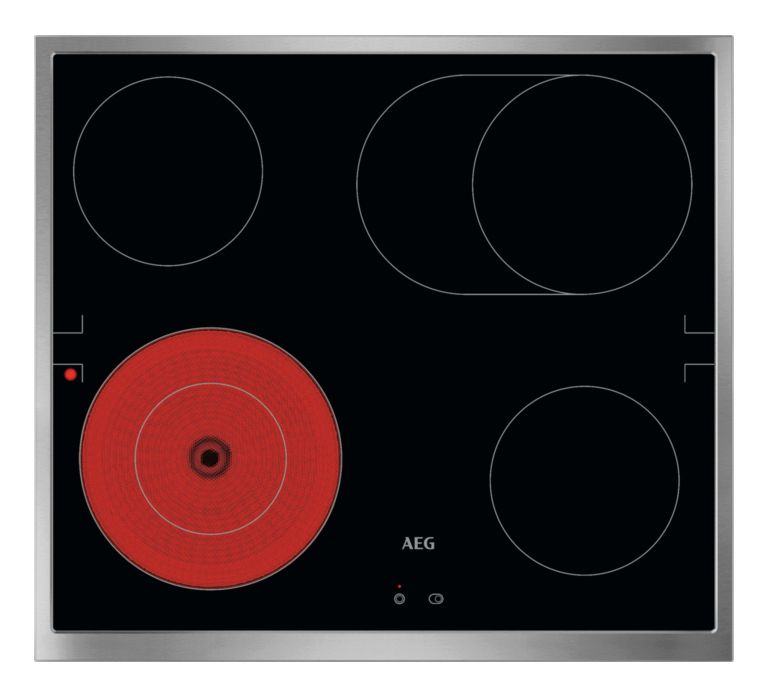 AEG TA64RAS6XB herdgebundenes 60 cm Glaskeramikkochfeld Kochfeld/Herdplatte 4 Zone(n) 949 493 054