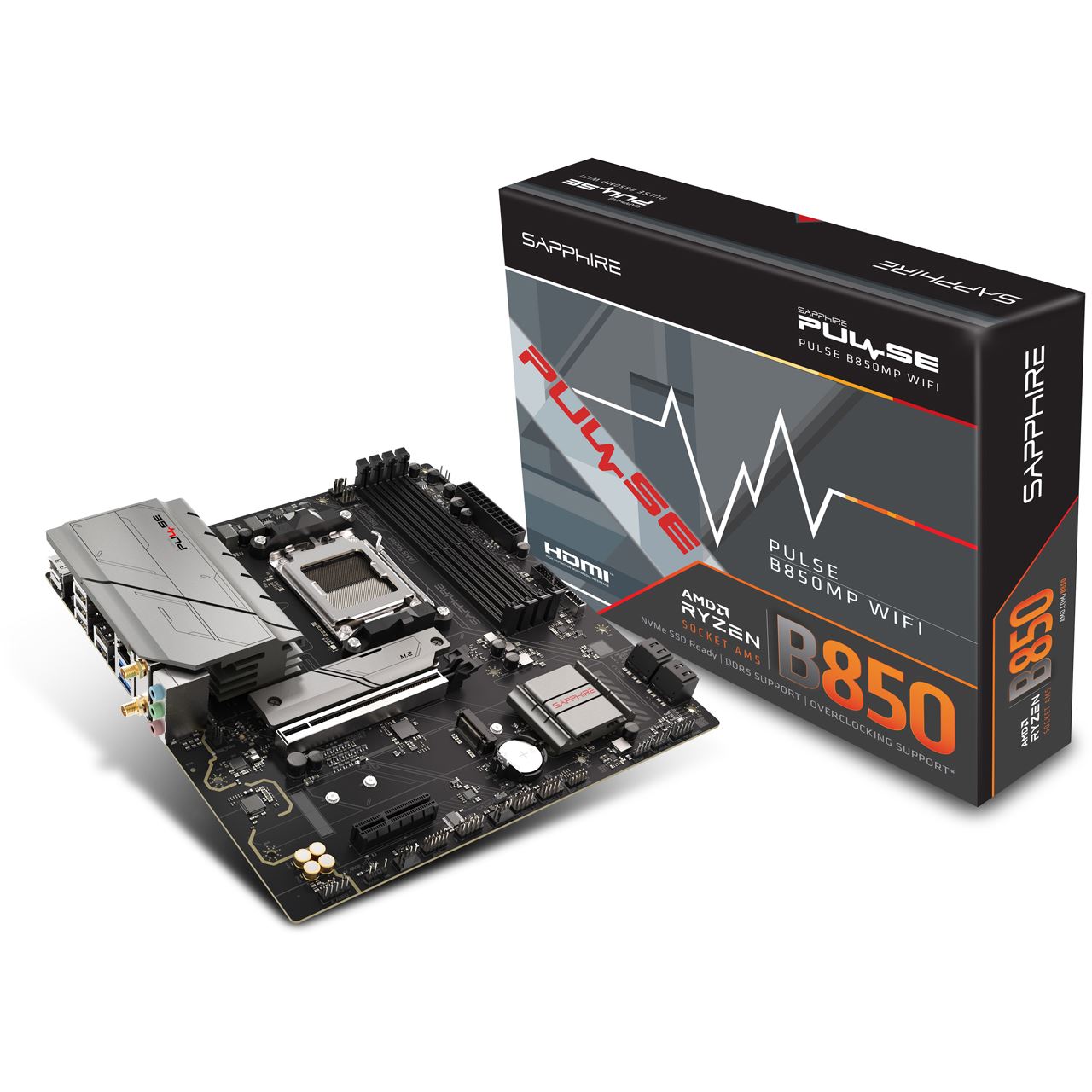 Sapphire Pulse B850M WIFI AMD B850 So.AM5 DDR5 mATX Retail