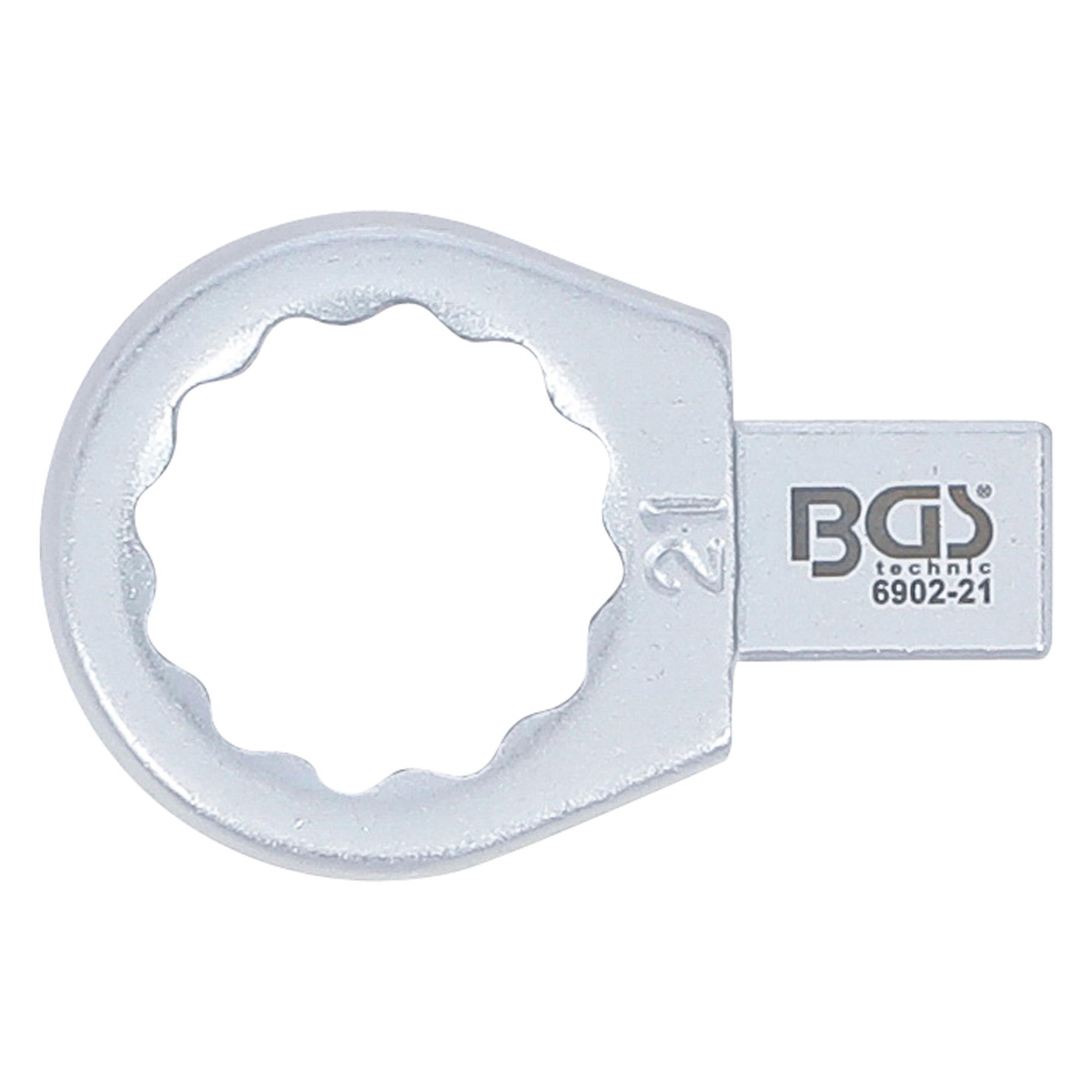 BGS Einsteck-Ringschlüssel 21 mm Aufnahme 9 x 12 mm (21 mm) (6902-21)