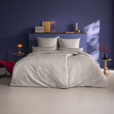 Bettwäsche ESTELLA "Guido", beige (800, kiesel), B/L: 155cm x 220cm, 1 Stk., 2 Stk., Satin, B/L: 80cm x 80cm, 3, Satin, Obermaterial: 100% Baumwolle, Bettwäsche, Bettwäsche, Gefertigt aus hochwertigem Baumwoll-Satin.