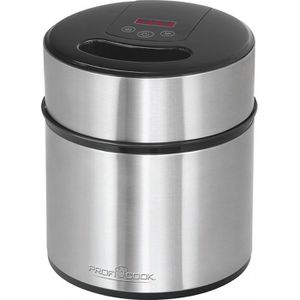Proficook Eismaschine PC-ICM 1140, für 1,8 Liter, mit Kältespeicher, 12 W, Edelstahl, silber, mit Timerfunktion