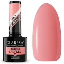 Claresa, Nagellack, Brush Easy Gel 11 - 5ml Gel in Bottle with Brush - Light Pink Beige (Light Pink Beige, Gel-Effekt Nagellack, UV-Gel Lack)