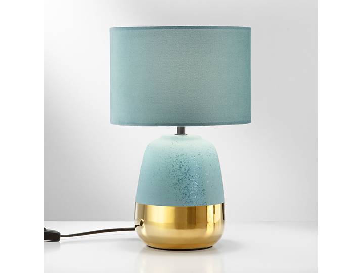 Lampe de table Sioux 22 x 45 x 22cm Bleu/Bleu Coton E27
