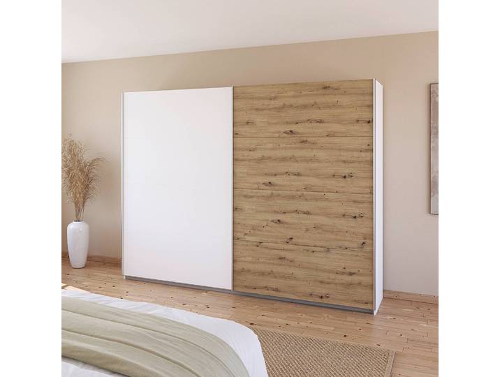 Schwebetürenschrank - Zweifarbig 271cm Weiß/Alpinweiß