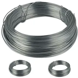 Relaxdays 3er Set Bindedraht verzinkt Silber