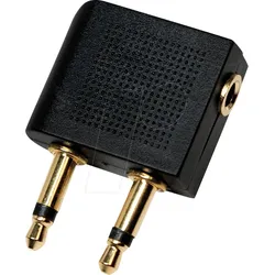 LOGILINK CA1089 - Audio Adapter, 2x 3,5 mm 3-Pin Klinkenstecker auf Kupplung, gewi