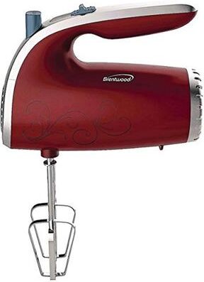 Brentwood Red 5-Speed Hand Mixer