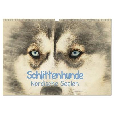 Schlittenhunde - Nordische Seelen (Wandkalender 2027 DIN A3 quer), CALVENDO Monatskalender