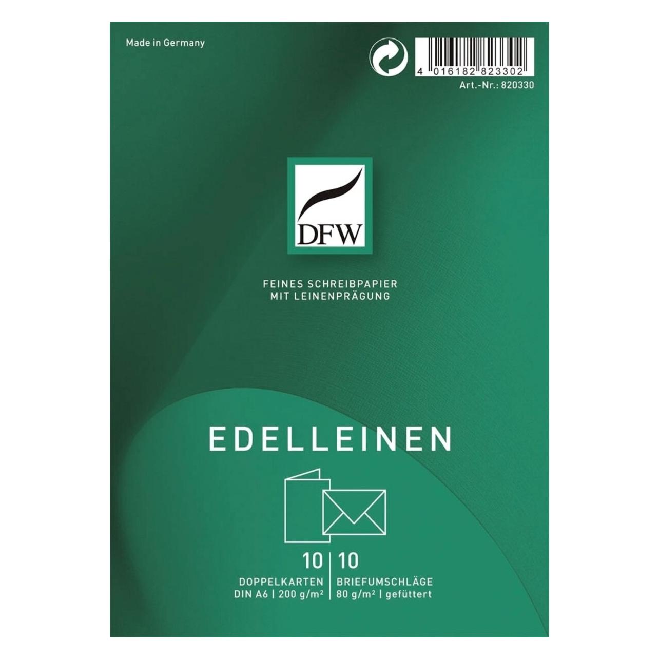 DFW Briefpapier Karte Edelleinen (10 Stk.) (820330)