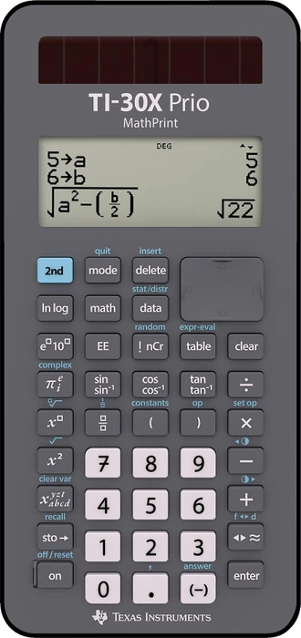 TEXAS INSTRUMENTS TI-30X Prio MathPrintÖ Wissenschaftlicher Taschenrechner anthrazit