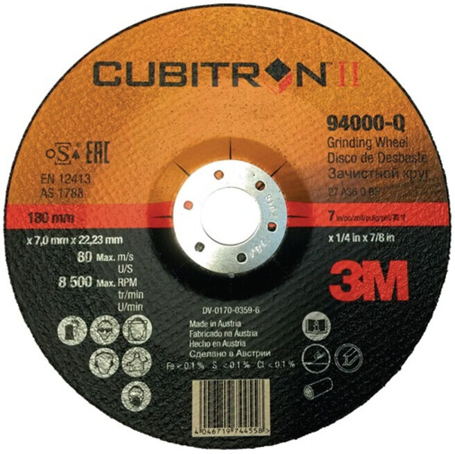 3M Disque d'ébarbage CUBITRON II 230X7 mm (93999-Q)