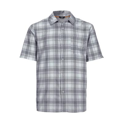 Funktionshemd KILLTEC "KOS 98 MN WVN SHRT", Herren, Gr. L, Normalgrößen, grau (hellgrau), Obermaterial: 100% Polyester, Hemden, Kurzarm-Funktionshemd, schnelltrocknend, feuchtigkeitsableitend